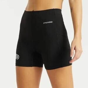 Pressio Sustainable Performance Black Low Rise Running Shorts 3" Seam, Women's M